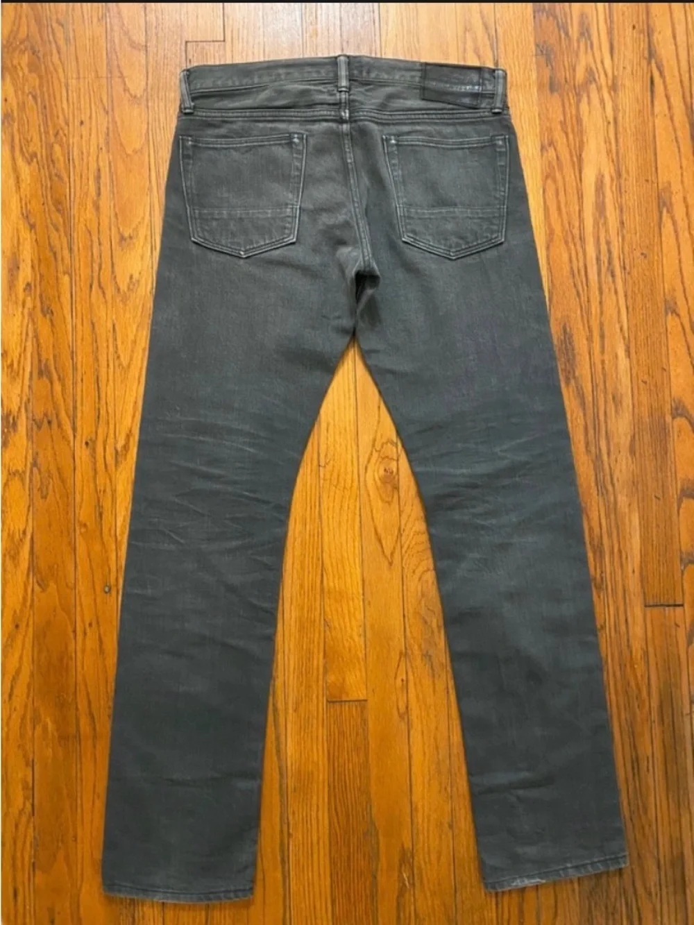 Fabric Brand Japan Selvedge Denim Jeans Slim Straight Dry Gray Japan 🇯🇵 Sz 30x34